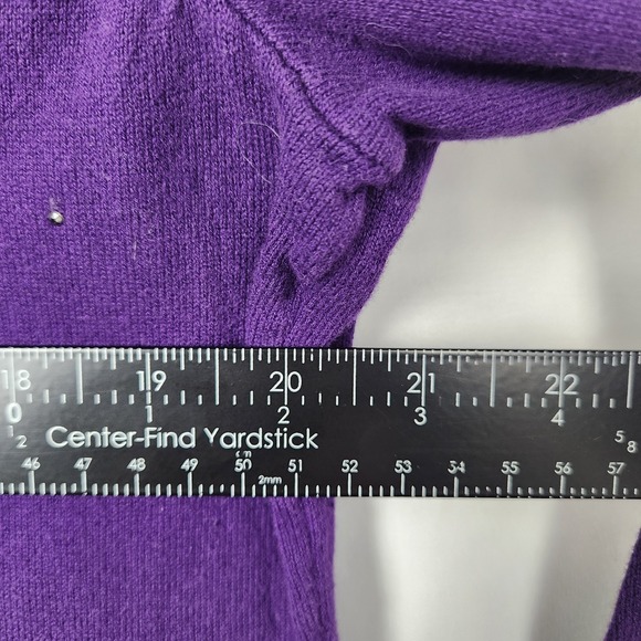 Studio Works Womens Cardigan Button Down Sweater Rhinestones Purple Size Large - Picture 4 of 5